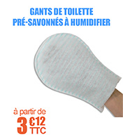 Gants de toilette pr-savonns  humidifier - Lot de 20