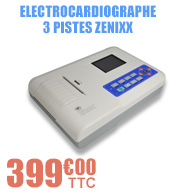 ECG 3 pistes avec analyse et mmoire interne 1000 ECG - 300G ZeniXx materiel medical