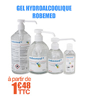 Gel hydroalcoolique bactricide, levuricide et virucide - Fabrication Franaise - 100 ml - Robemed materiel medical