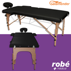 Table de massage pliante en bois Noir Salamender
