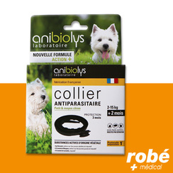 Collier antiparasitaire pour petit et moyen chien Anibiolys, substances actives d'origine vgtale