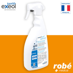 Dtergent dsinfectant des surfaces - sans alcool - Exeol Surf Optimal - Flacon de 750 ml