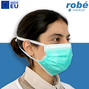 Masques chirurgicaux en non-tisse, avec liens  nouer -  BFE >98% - Type II - Vert - Carton de 50