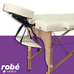 Table de massage pliante en bois largeur 60 cm Crme - avec housse de transport - Salamender 