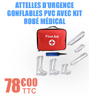 Attelles d'urgence gonflables Robé Médical PVC avec kit de gonflable