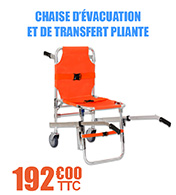 Chaise d'évacuation et de transfert pliante 2 roues