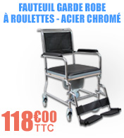 Chaise percée à roulettes S134 - Structure acier chromé - Salamender