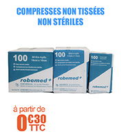 Compresses non tissées non stériles - boîte de 100 compresses -  ROBEMED