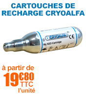 Cartouches de recharge N20 à percuter, Cryoalfa