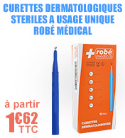 Curettes dermatologiques stériles à usage unique ROBÉ MÉDICAL - Boîte de 10