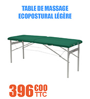 Table de massage Ecopostural légère, compacte et pliante 