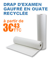 Drap d'examen gaufré ouate recyclée Largeur 50 cm - Fabrication européenne - ROBÉ MÉDICAL