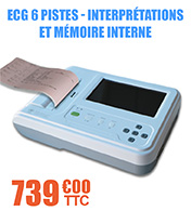 ECG 6 pistes avec interprétations et mémoire interne 1000 ECG - 600G ZeniXx