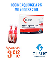 Éosine aqueuse à 2% GILBERT - Monodose 2 ml 