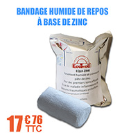 Bandage humide de repos à base de zinc Equizink