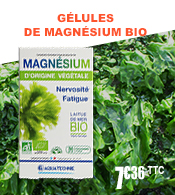 Magnésium d'origine végétale Bio, Aquatechnie 