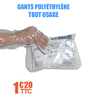 Gants polyéthylène - Sachet de 100