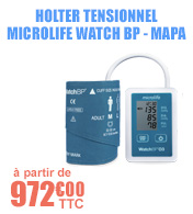 Holter tensionnel  MICROLIFE WATCH BP O3 2G professionnel ambulatoire - MAPA 