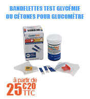 Bandelettes test glycémie ou cétones pour glucomètre - CENTRIVET
