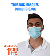 Masque chirurgical Type IIR Haute Filtration >98% - Boîte de 50