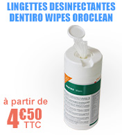 Lingettes Désinfectantes Dentiro Wipes Oroclean - 20 x 14,5