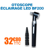 Otoscope éclairage LED et fibres optiques BF200 Robemed