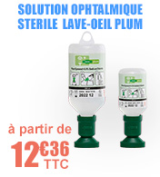 Solution ophtalmique stérile - Lave-œil Plum (0.9% chlorure de sodium)