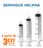 Seringues HelphA pour injections et prélèvements 1ml, 2ml, 5ml, 10ml, 20ml
