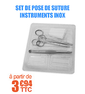 Set de pose de suture instruments inox Robemed Concept Plus