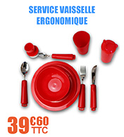 Service vaisselle ergonomique Deluxe - 11 pièces