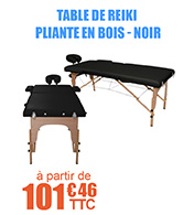 Table de massage pliante en bois largeur 60 cm - Noir - avec housse de transport - Salamender