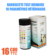 Bandelette test urinaire 10 paramètres vétérinaire CentriVet Boîte de 50