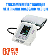 Tensiomètre électronique vétérinaire + brassard medium pour chiens petite taille, renards, moutons