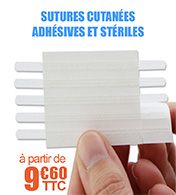 Sutures cutanées adhésives stériles STRIP WAYSTRIP Robé Médical 
