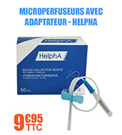 Microperfuseurs avec adaptateur pour prélévement,  Boîte de 50 - Helpha materiel medical