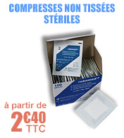 Compresses non tissées stériles - blister de 2 compresses - Boite de 50 blisters - ROBEMED materiel medical