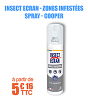 Insect Ecran - Spcial zones infestes - Flacon spray 100 ml - Cooper materiel medical