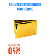 Couverture de survie isotherme - 210 x 160 cm materiel medical