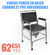 Chaise percée acier chromé S132 Salamender materiel medical