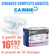 Change complet adulte - CARINE® Premium - 6 gouttes - MAXI PACK - Paquet de 30 materiel medical