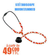 Stéthoscope pour auscultation de précision - MountainMED - Noir avec étui materiel medical
