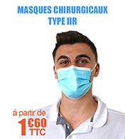 Masques chirurgicaux Type IIR EFB>99++ - Boîte de 50 - ROBEMED materiel medical