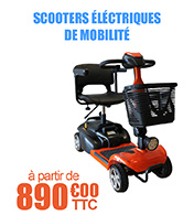 Scooter électrique pour personnes à mobilité réduite et séniors - Autonomie 18km - Bleu - ROBEMED materiel medical