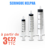 Seringues HelphA 3 pièces - 1ml, 2ml, 5ml, 10ml, 20ml materiel medical