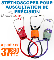 Stéthoscope pour auscultation de précision - MountainMED - avec étui materiel medical
