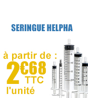 Seringues HelphA pour injections et prélèvements 1ml, 2ml, 5ml, 10ml, 20ml materiel medical