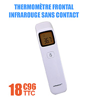 Thermomètre frontal infrarouge sans contact avec plage de température 35.0°C et 42.2°C - ROBEMED materiel medical