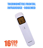 Thermomètre frontal infrarouge sans contact ROBEMED THE203 materiel medical