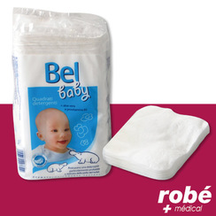 Maxi carrés pour bébé, en coton biologique - Carrés et disques de coton -  Robé vente matériel médical