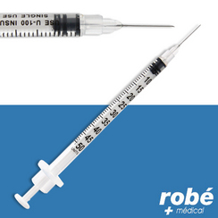 Seringue insuline 3 pièces 0,5 ml avec aiguille sertie 30G NIPRO - Avec  aiguille sertie 0,5 mL - Robé vente matériel médical